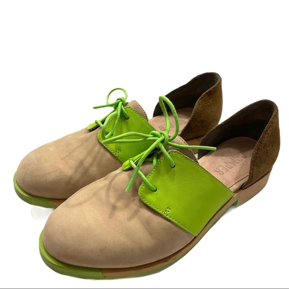 Camper Bowie Beige Nubuck Casual Lace Up Oxfords - Picture 2 of 6